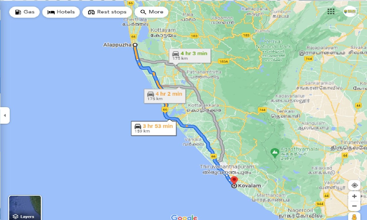 alleppey-to-kovalam-one-way