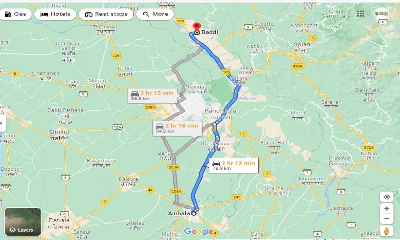 CarOnRentalsAmbala To Baddi Taxi One Way Book Car On Rent