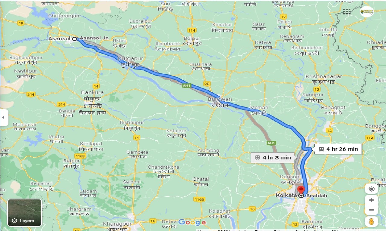 Asansol To Kolkata Distance By Road Caronrentals-Asansol To Kolkata Round Trip | Book Car On Rent