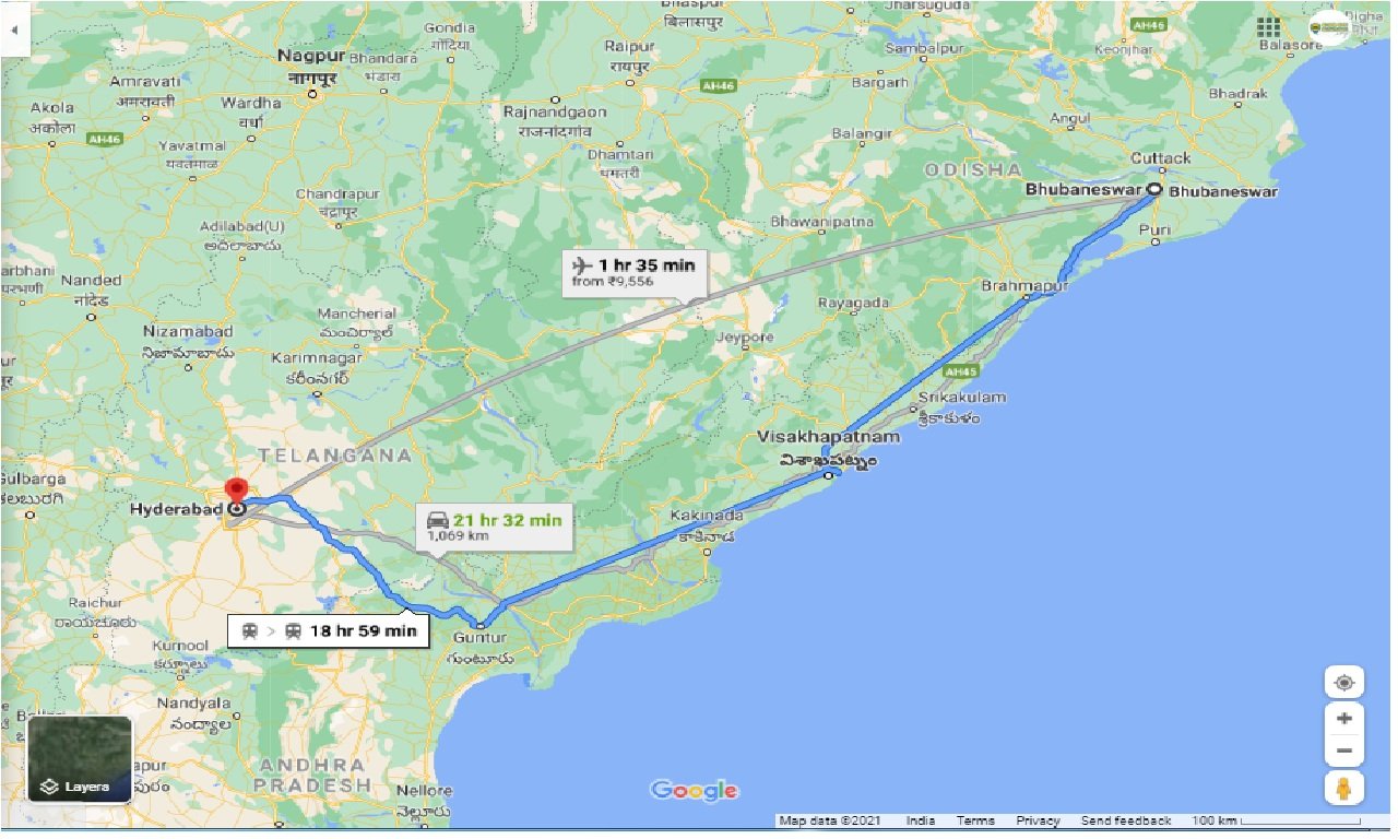 Distance From Hyderabad To Bhubaneswar Caronrentals-Bhubaneswar To Hyderabad Taxi One Way | Book Car On Rent