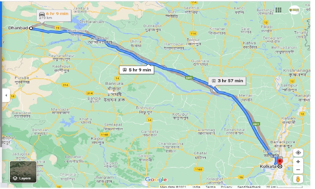 Kolkata To Dhanbad Road Map Caronrentals-Dhanbad To Kolkata Round Trip | Book Car On Rent