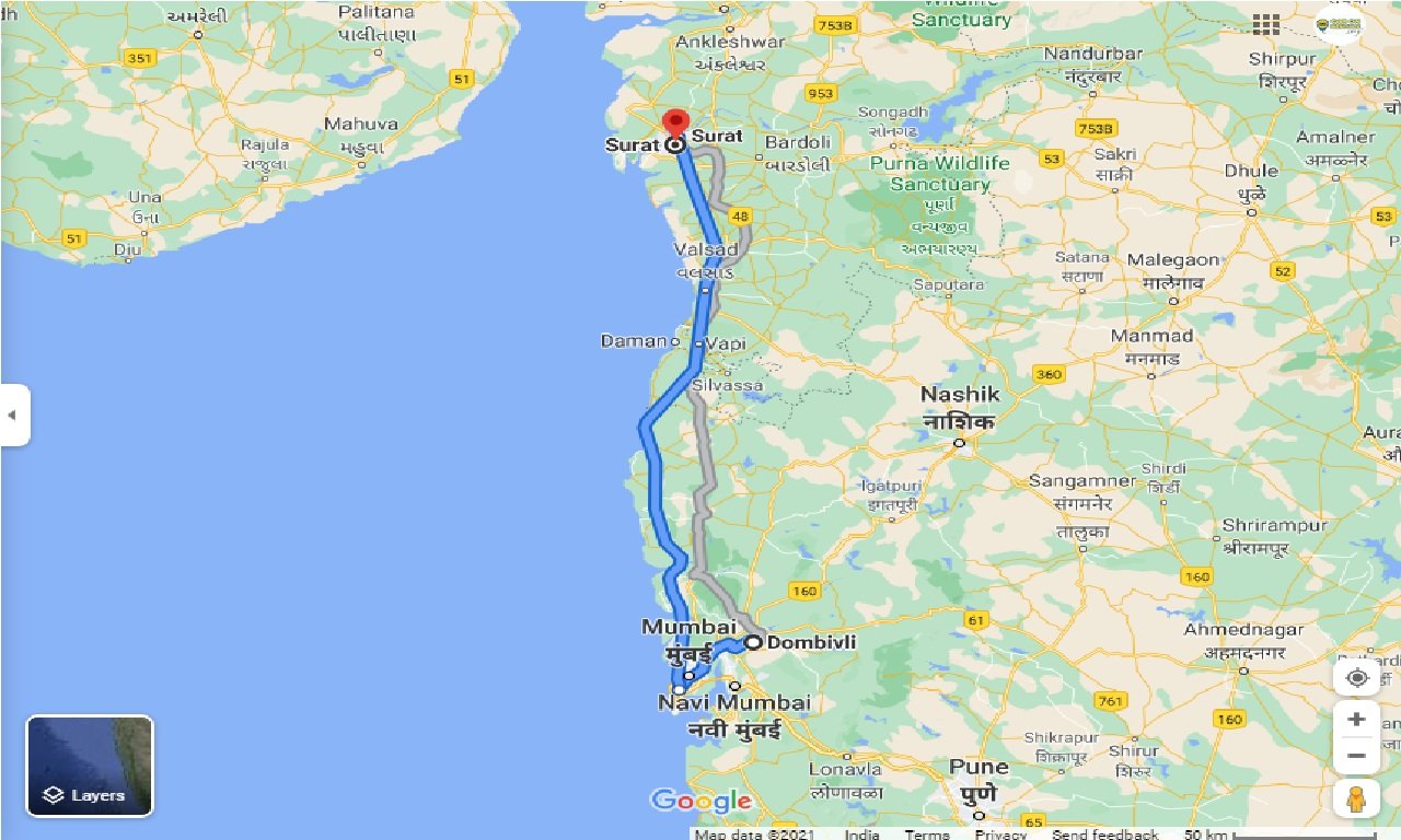 dombivli-to-surat-one-way