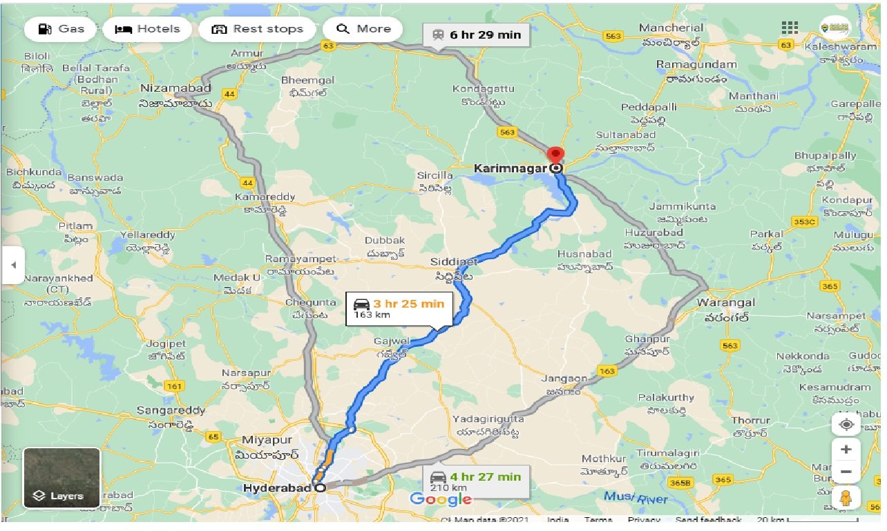 Distance From Hyderabad To Karimnagar Caronrentals-Hyderabad To Karimnagar One Way | Book Car On Rent
