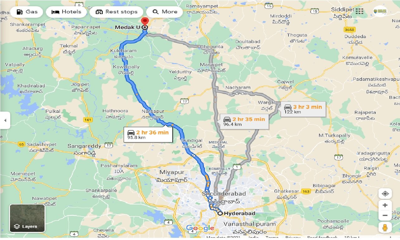 Distance From Hyderabad To Medak Caronrentals-Hyderabad To Medak One Way | Book Car On Rent