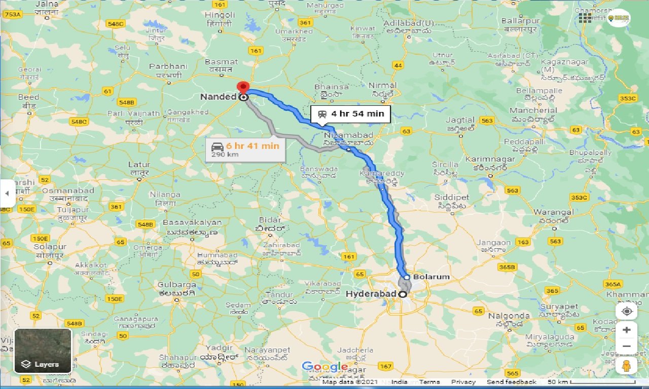 Nanded To Hyderabad Distance By Road Caronrentals-Hyderabad To Nanded Cab For One Way & Round Trip | Book Car On  Rent