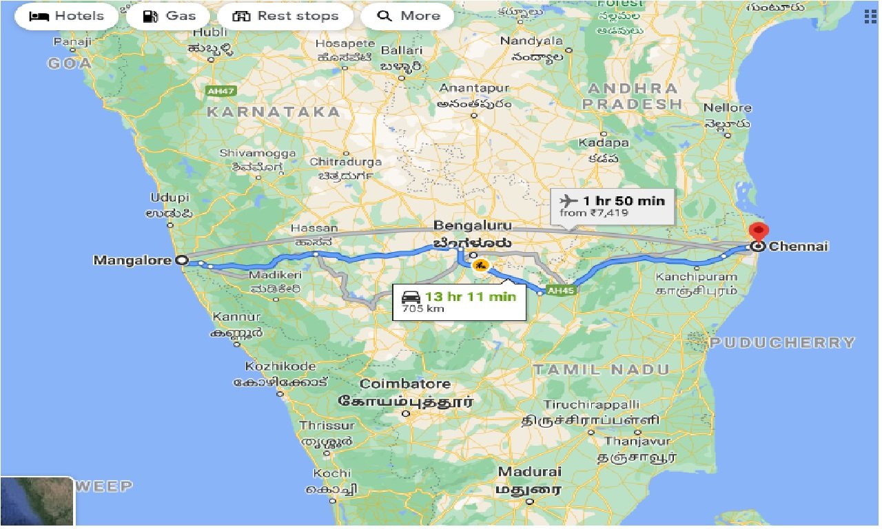 Distance From Mangalore To Chennai Caronrentals-Mangalore To Chennai Taxi One Way | Book Car On Rent