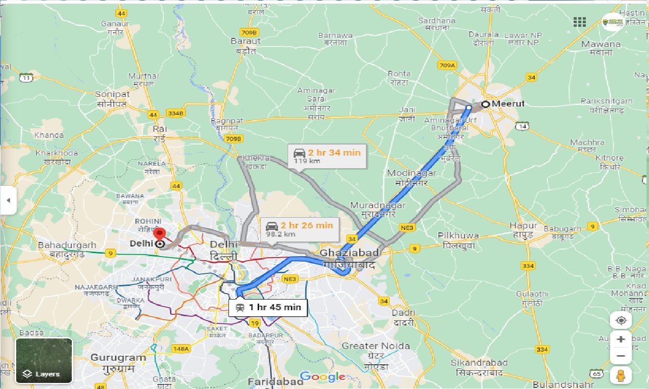 meerut-to-delhi-one-way
