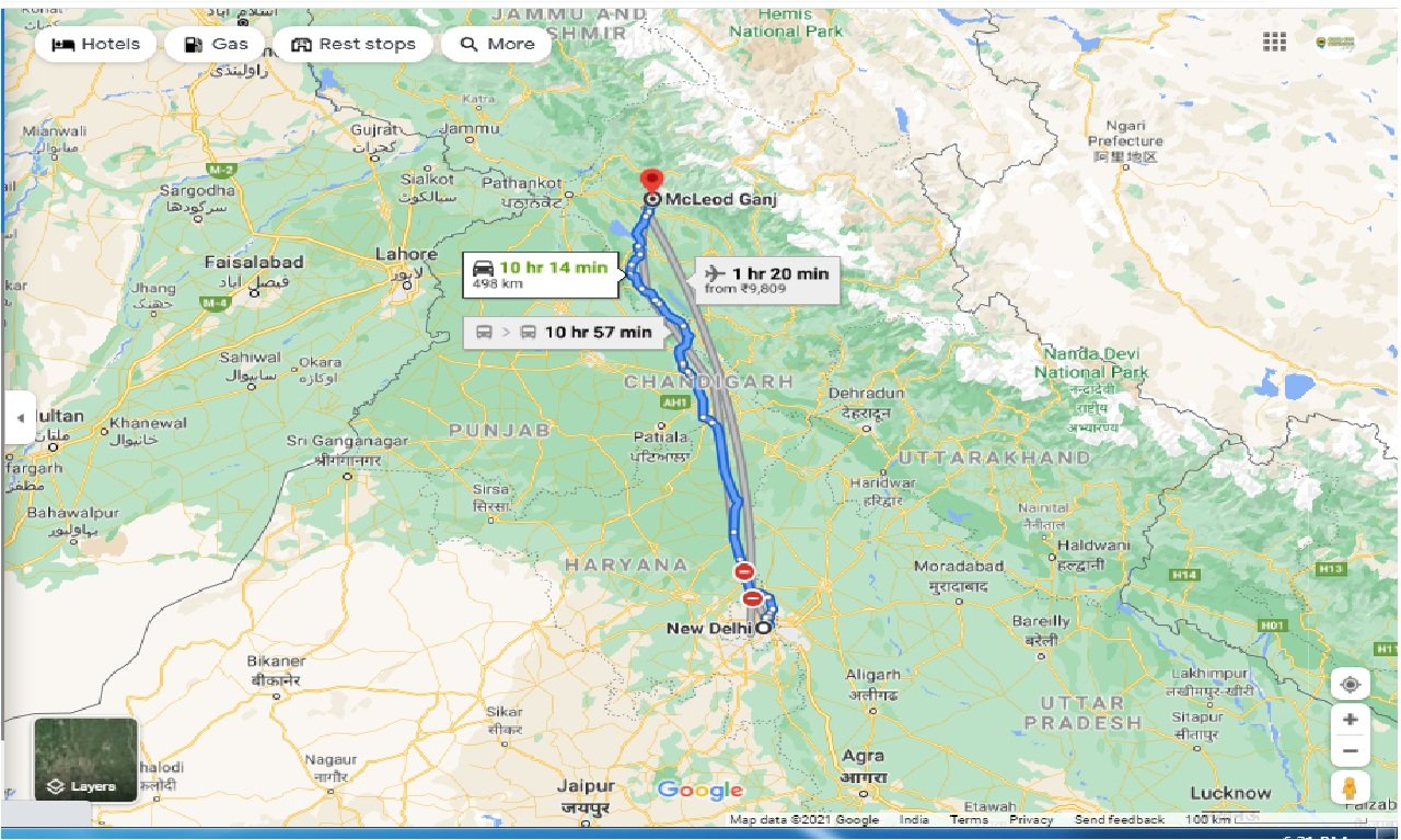 new-delhi-to-mcleodganj-one-way