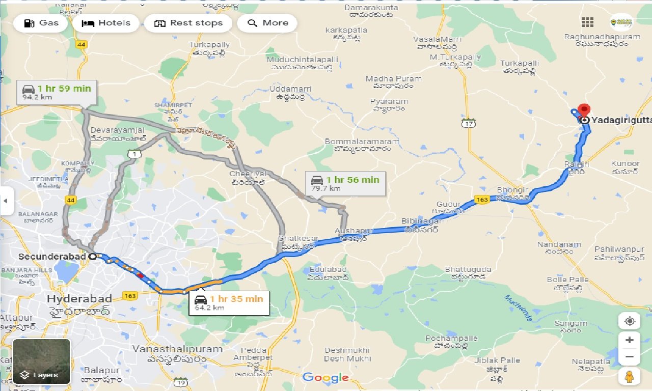secunderabad-to-yadagirigutta-round-trip