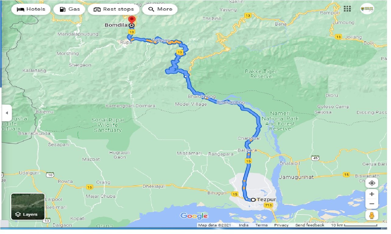 tezpur-to-bomdila-one-way