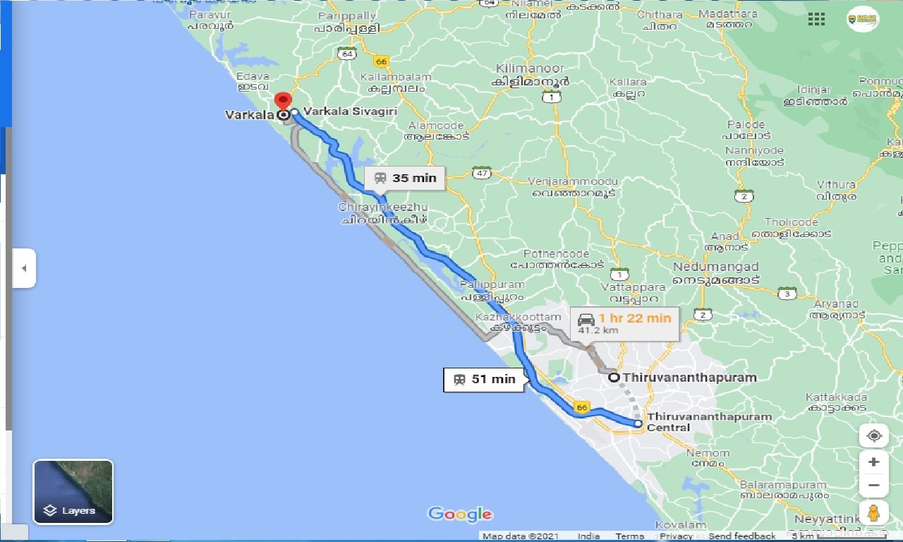 trivandrum-to-varkala-one-way