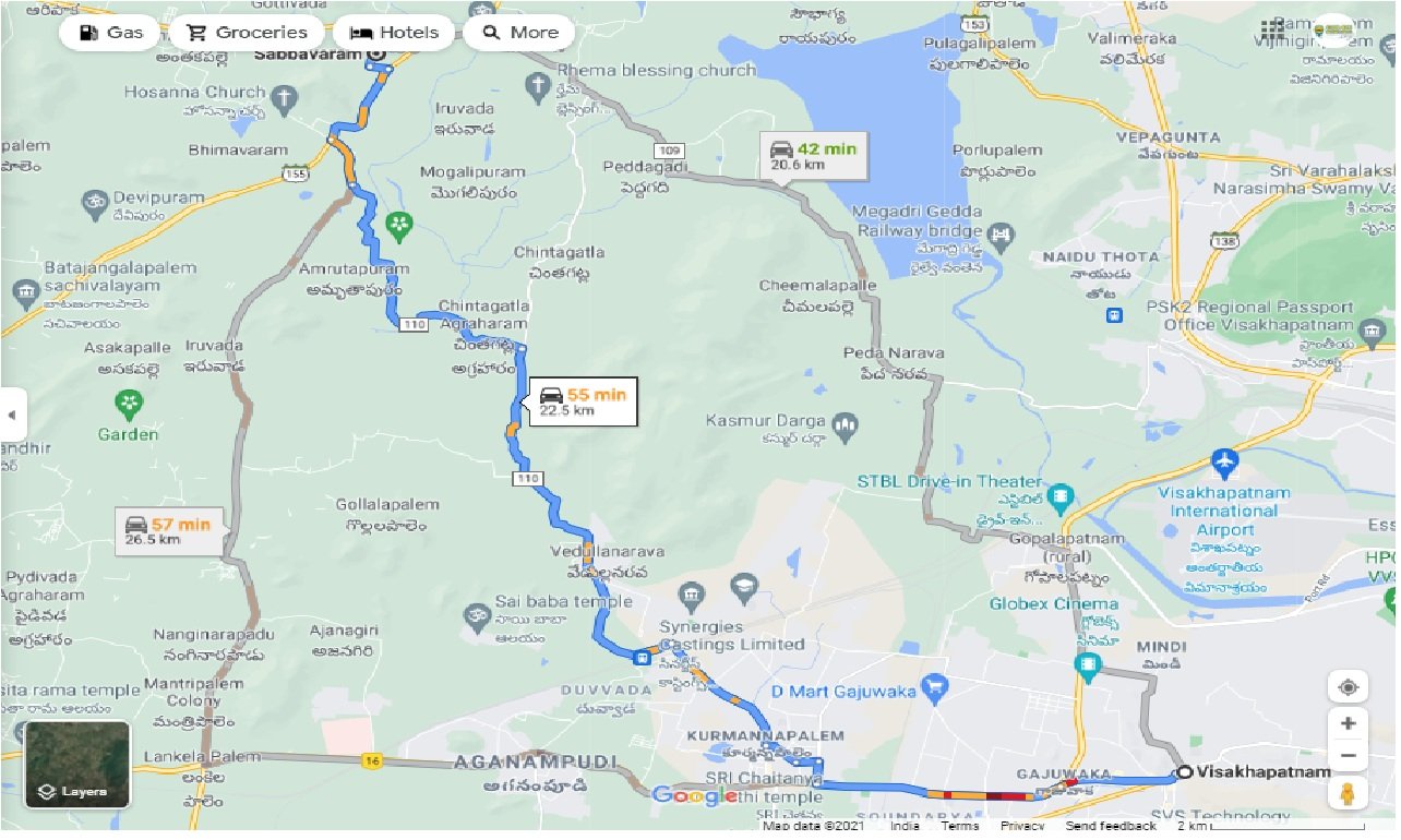 Caronrentals Visakhapatnam To Sabbavaram Taxi One Way Book Car On Rent