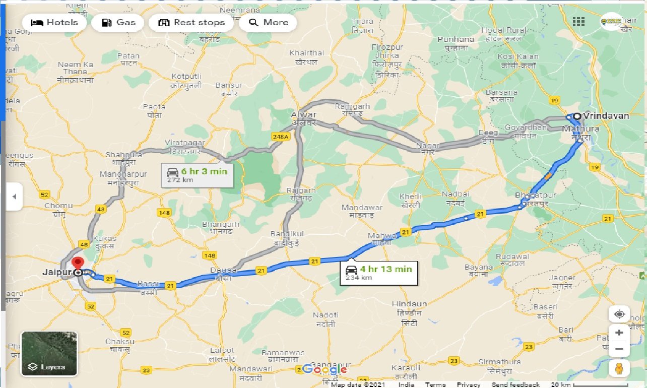 vrindavan-to-jaipur-round-trip