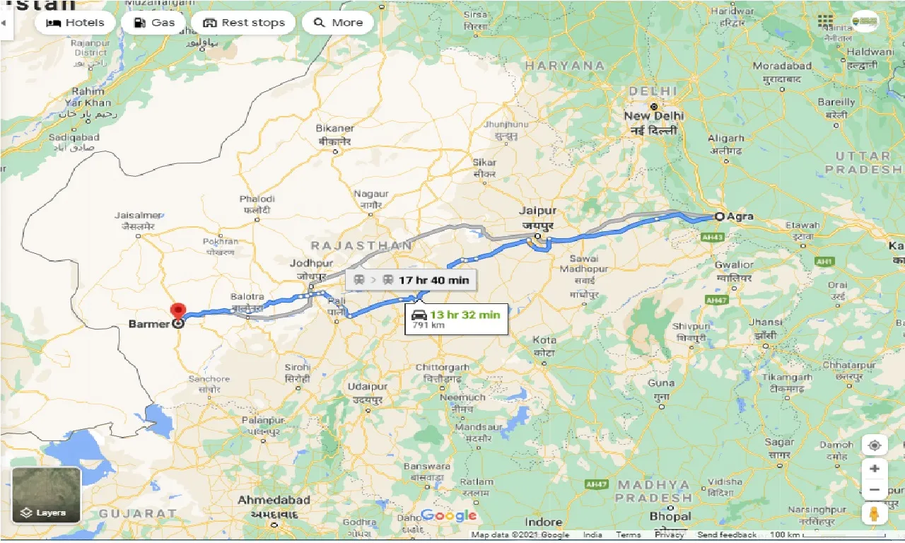 agra-to-barmer-taxi