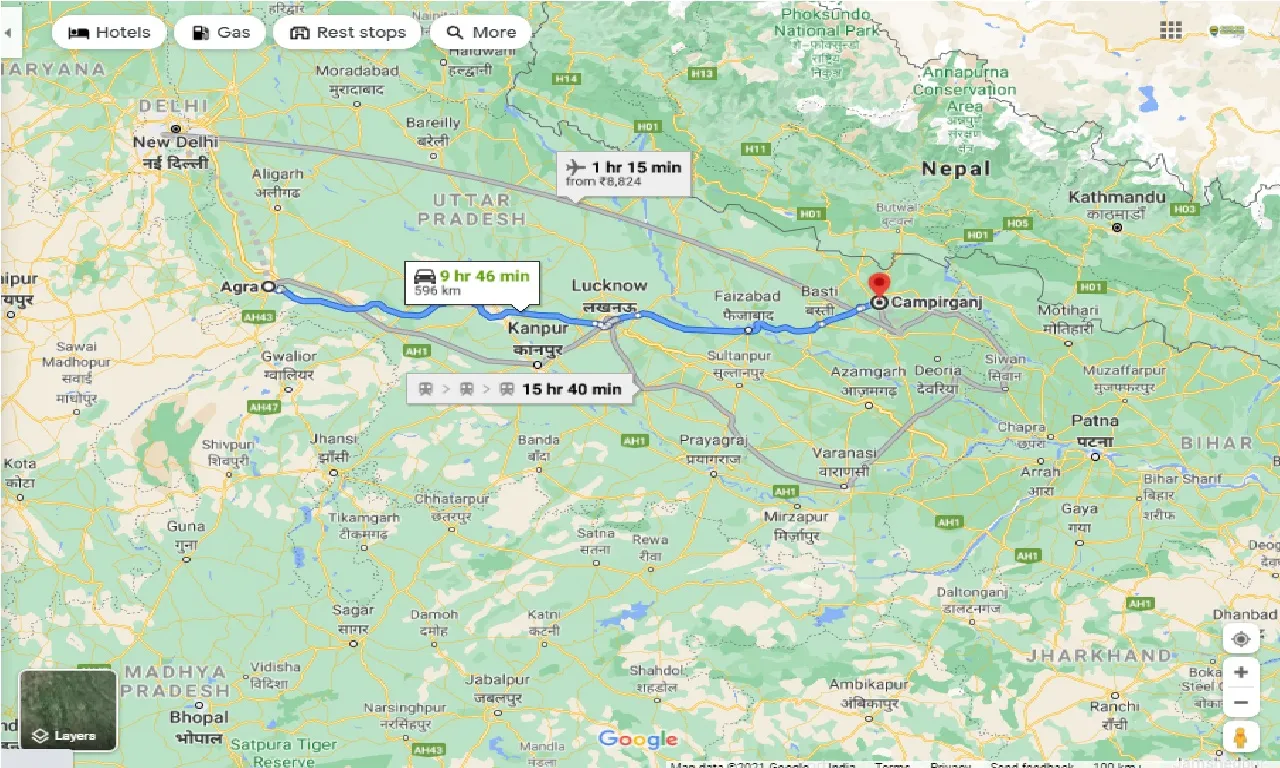 agra-to-campirganj-one-way