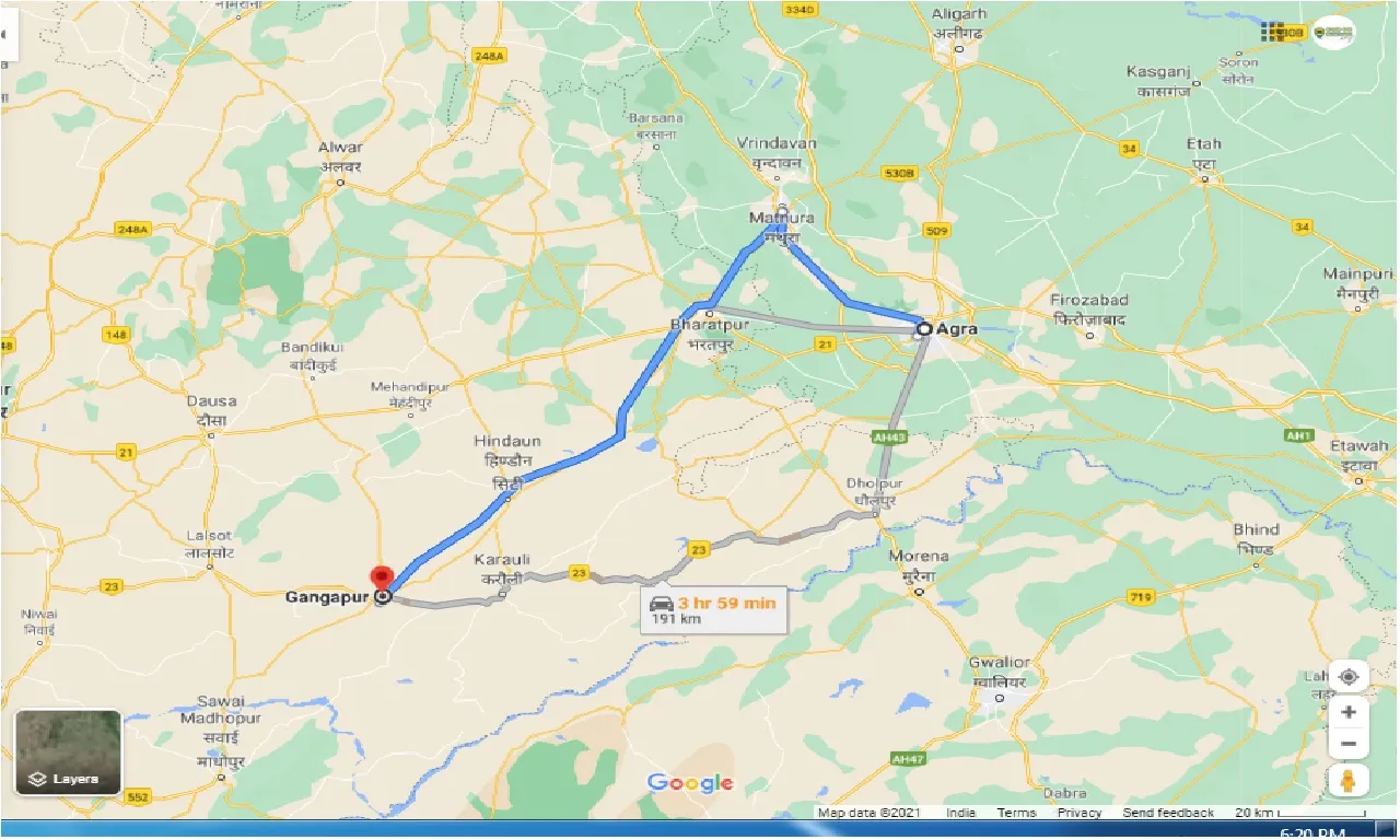 agra-to-gangapur-taxi