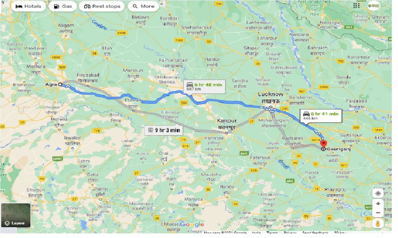 agra-to-gauriganj-one-way