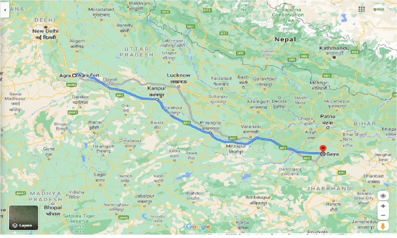 agra-to-gaya-taxi