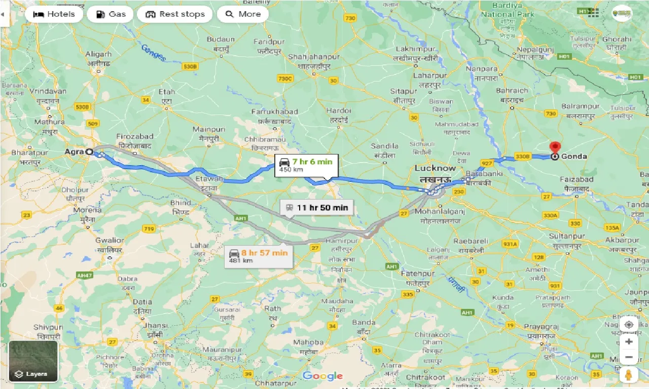 agra-to-gonda-taxi