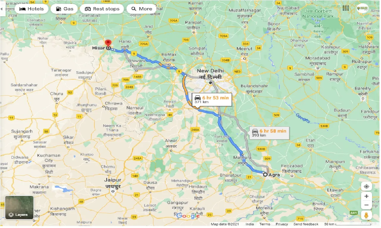 agra-to-hisar-taxi