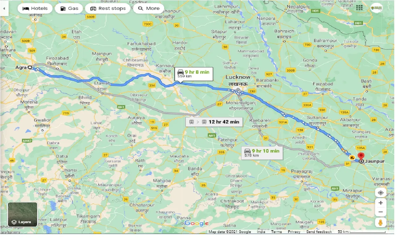 agra-to-jaunpur-one-way