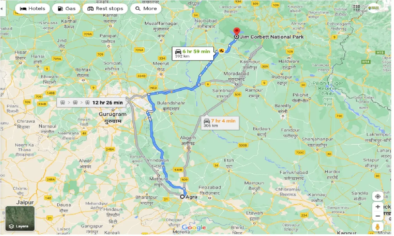 agra-to-jim-corbett-national-park-taxi