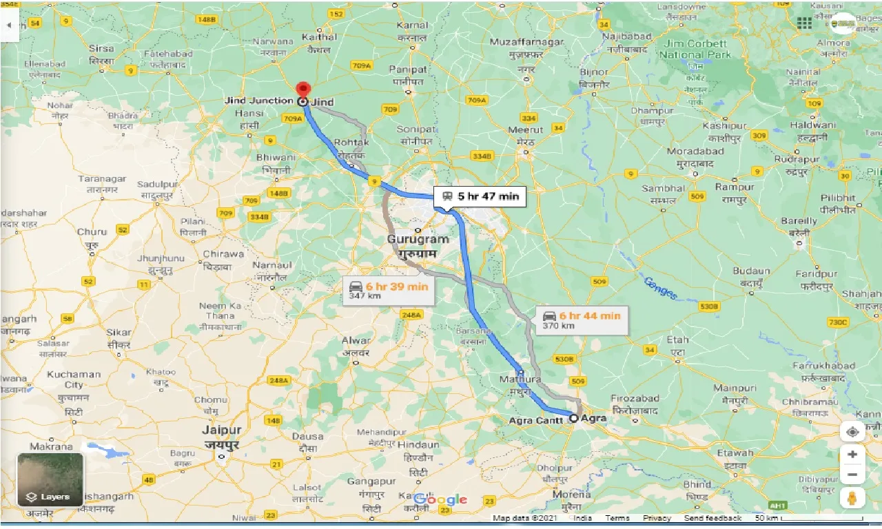 agra-to-jind-taxi