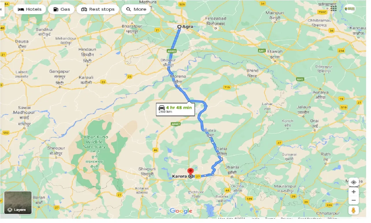 agra-to-karera-one-way