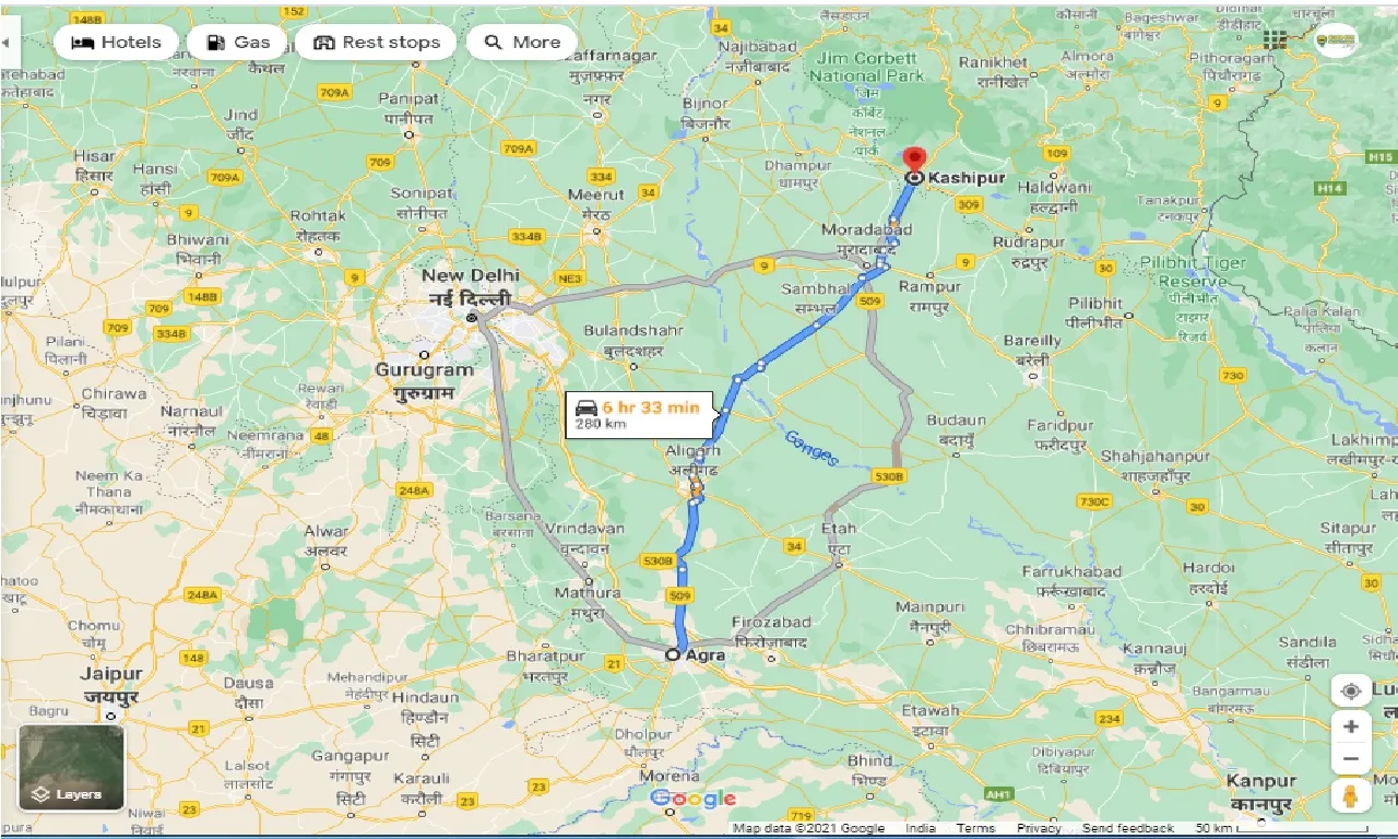 agra-to-kashipur-taxi