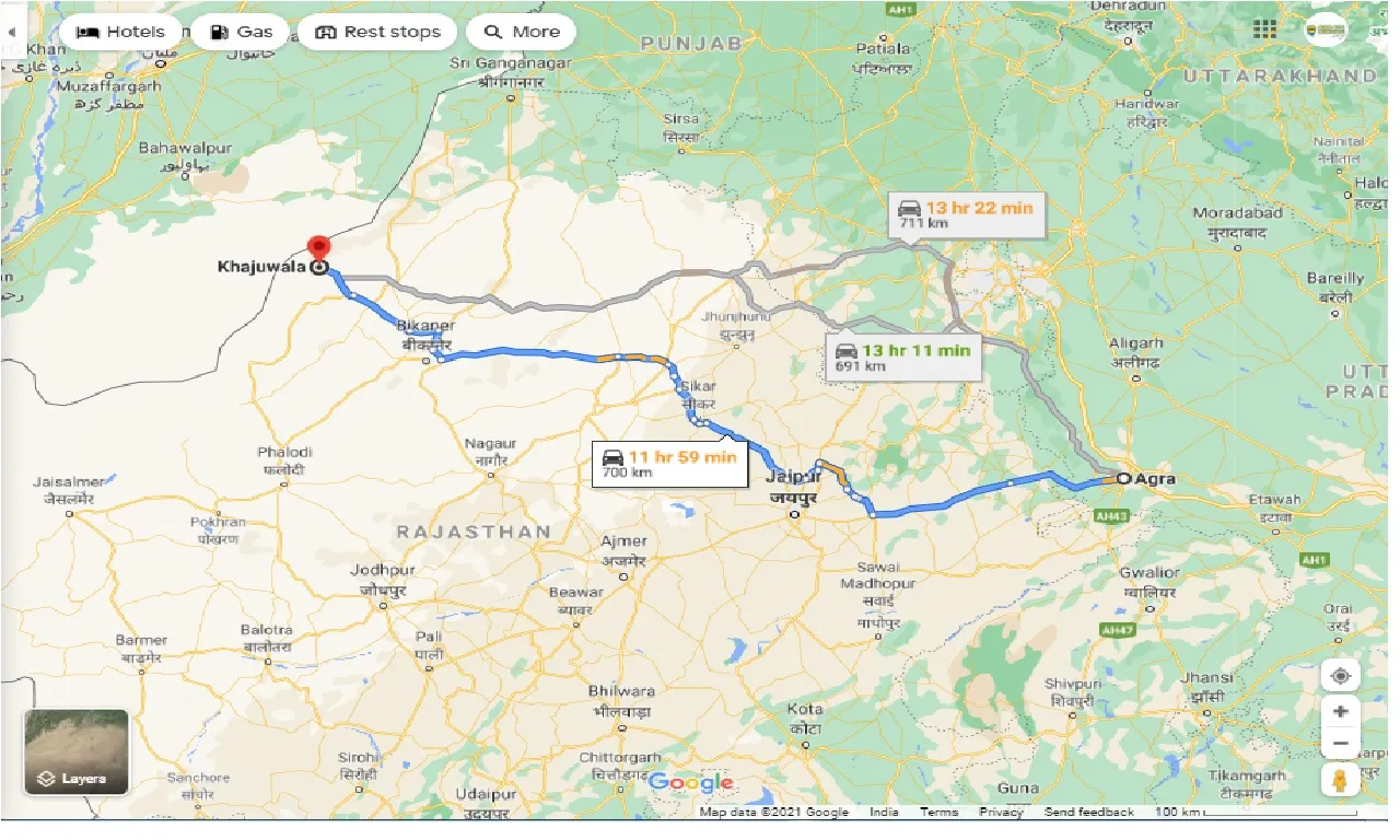 agra-to-khajuwala-taxi