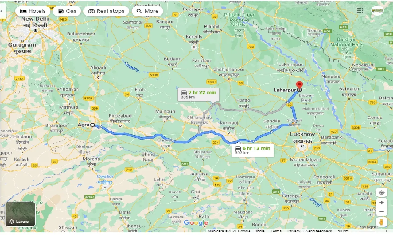 agra-to-laharpur-taxi