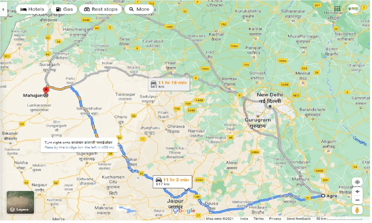agra-to-mahajan-taxi