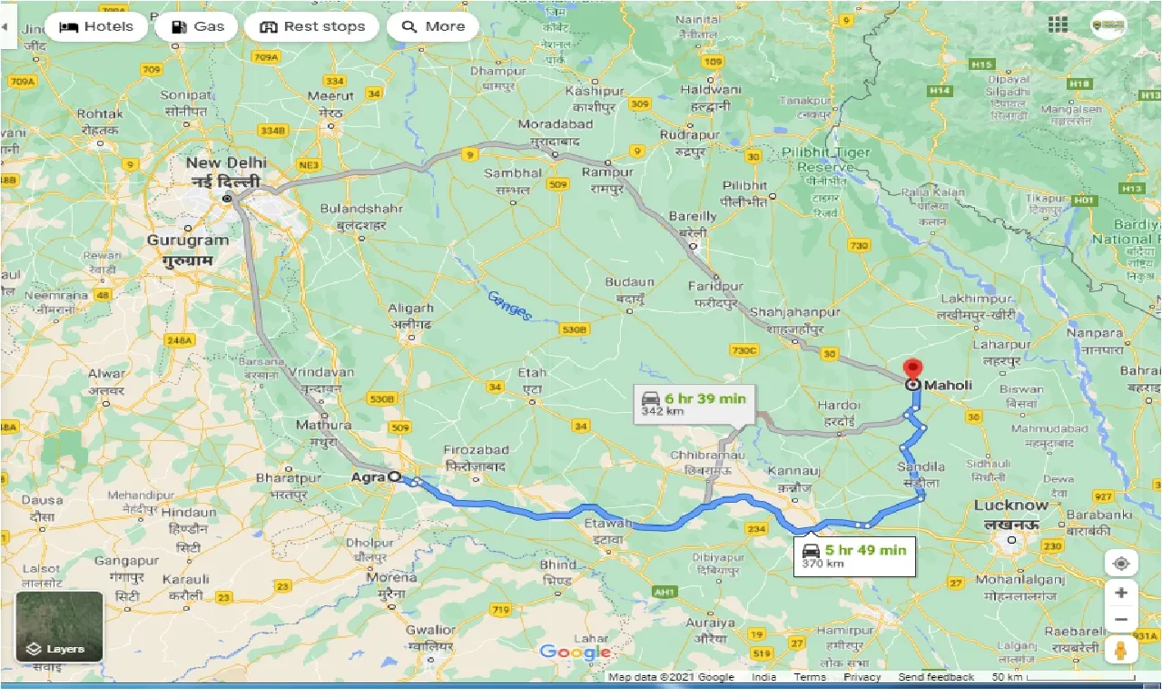 agra-to-maholi-one-way