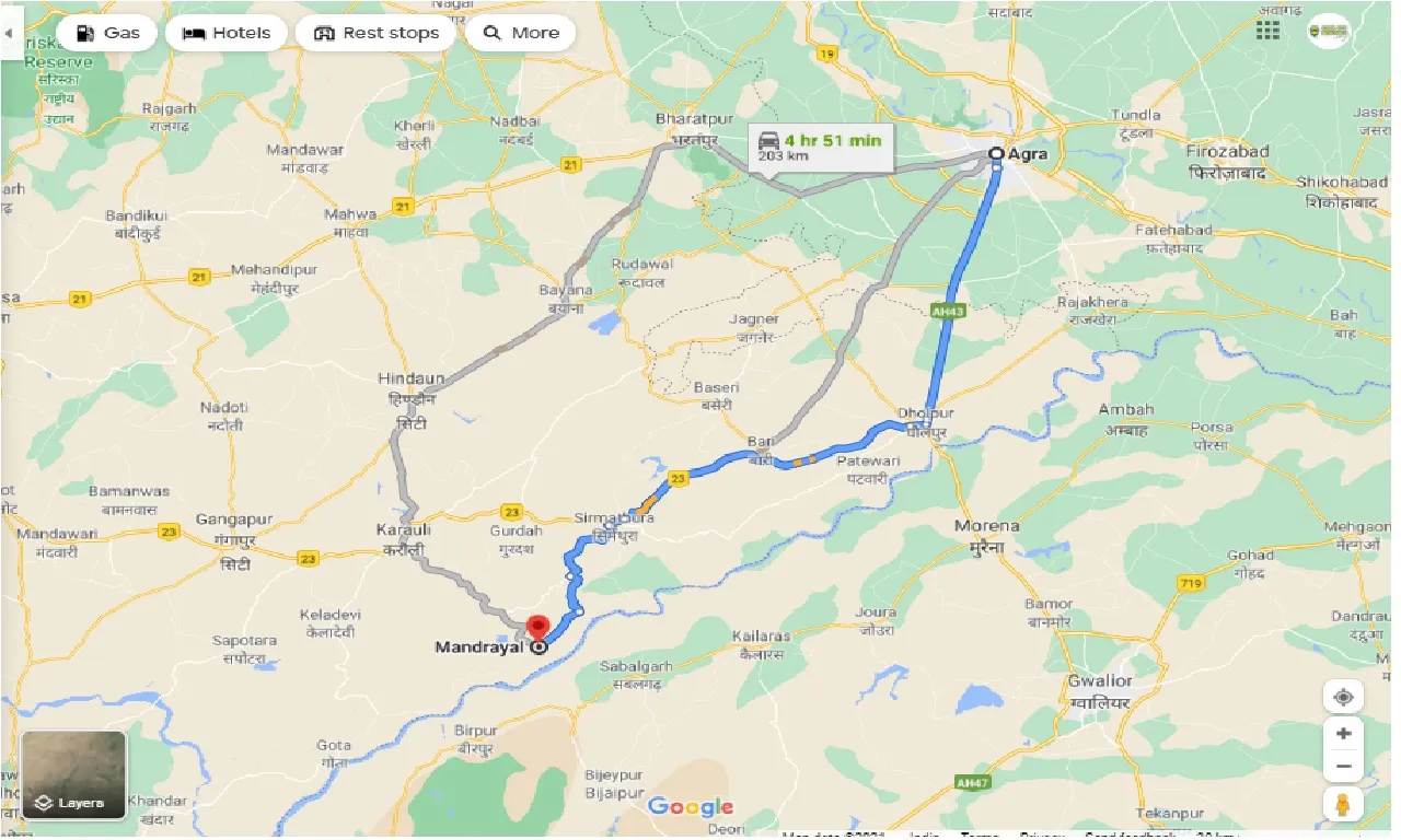 agra-to-mandrayal-one-way