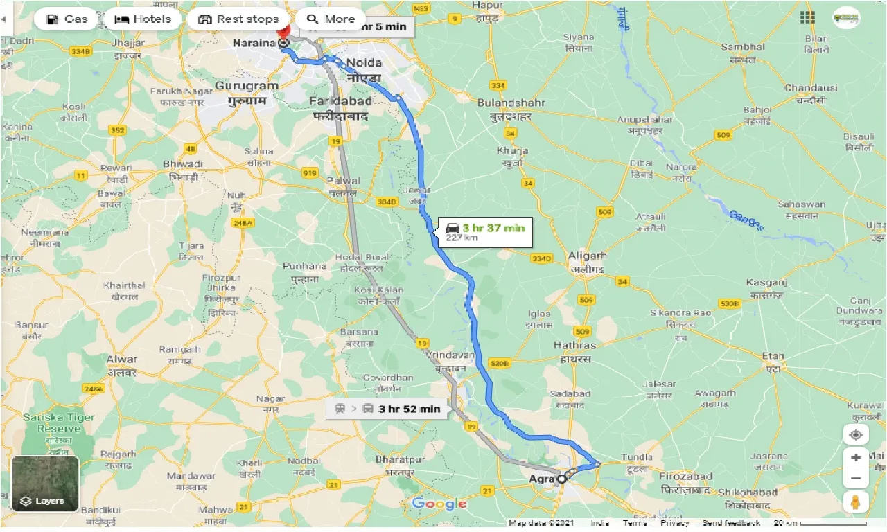 agra-to-naraina-one-way
