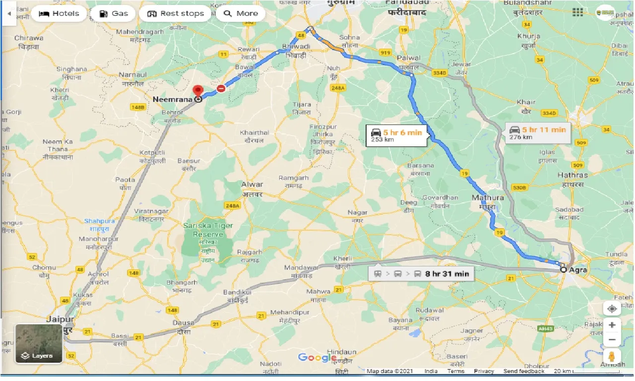 agra-to-neemrana-one-way