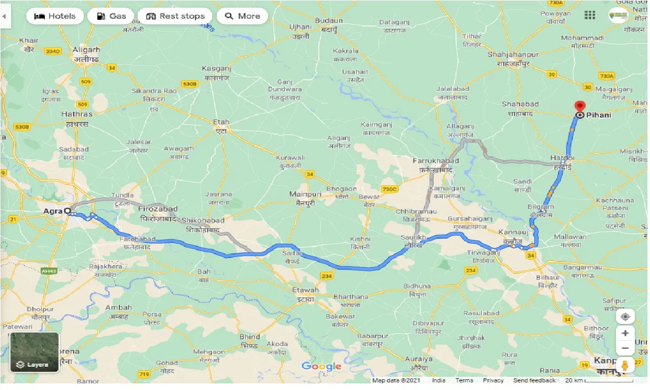 agra-to-pihani-taxi