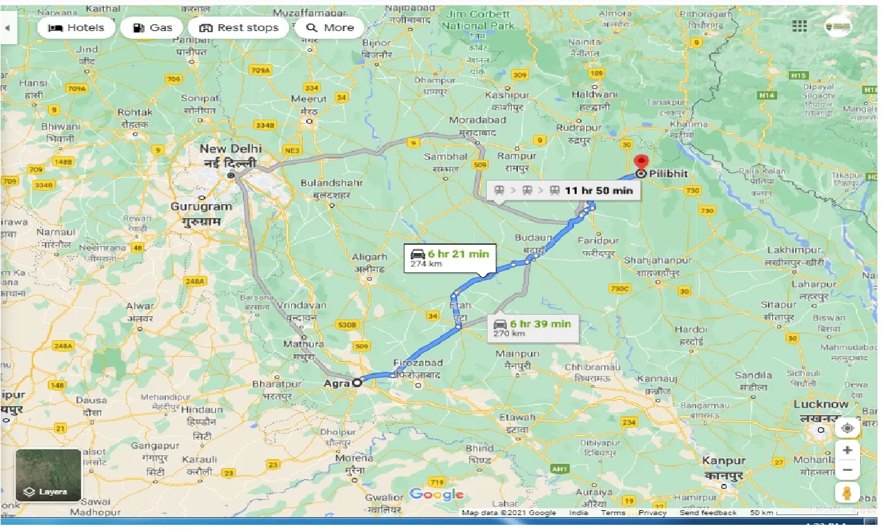 agra-to-pilibhit-taxi