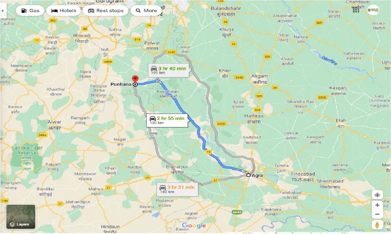 agra-to-punhana-one-way