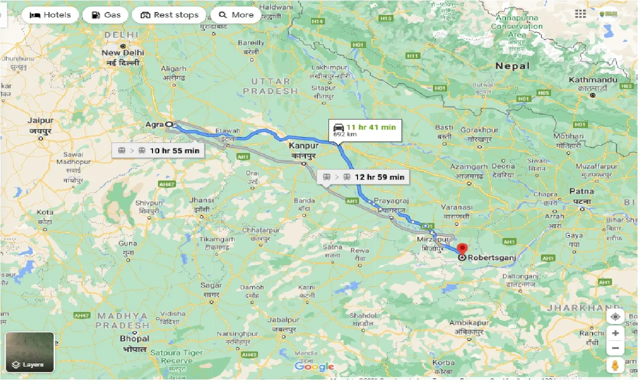 agra-to-robertsganj-one-way