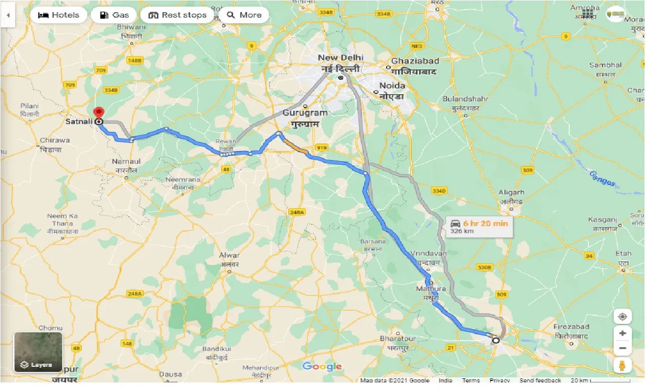 agra-to-satnali-one-way