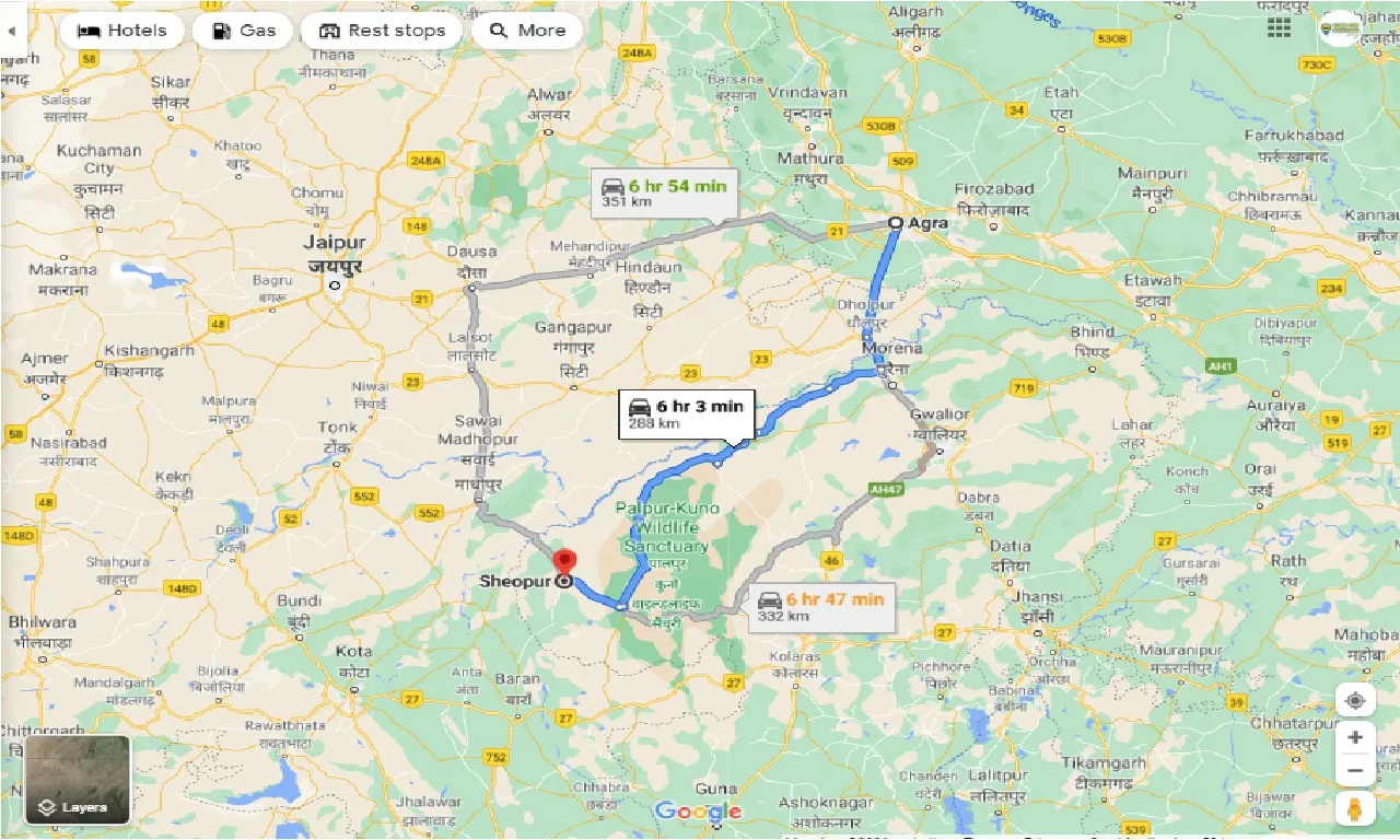 agra-to-sheopur-one-way