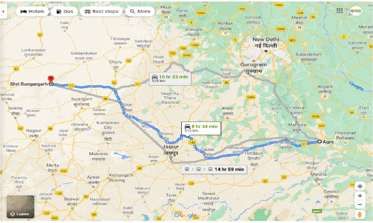agra-to-shri-dungargarh-one-way