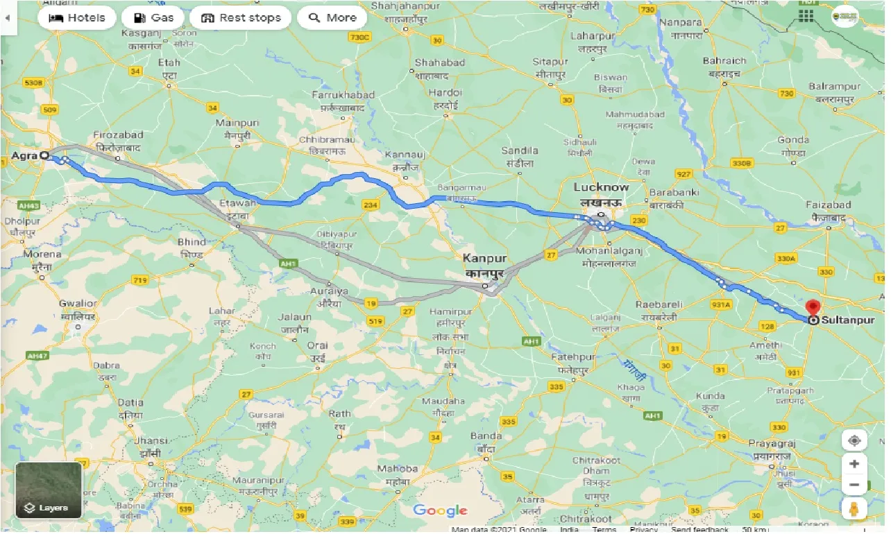 agra-to-sultanpur-taxi