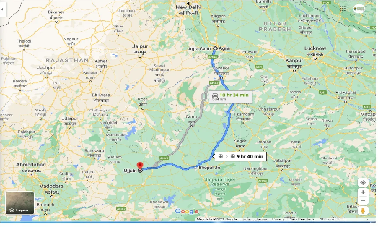 agra-to-ujjain-taxi