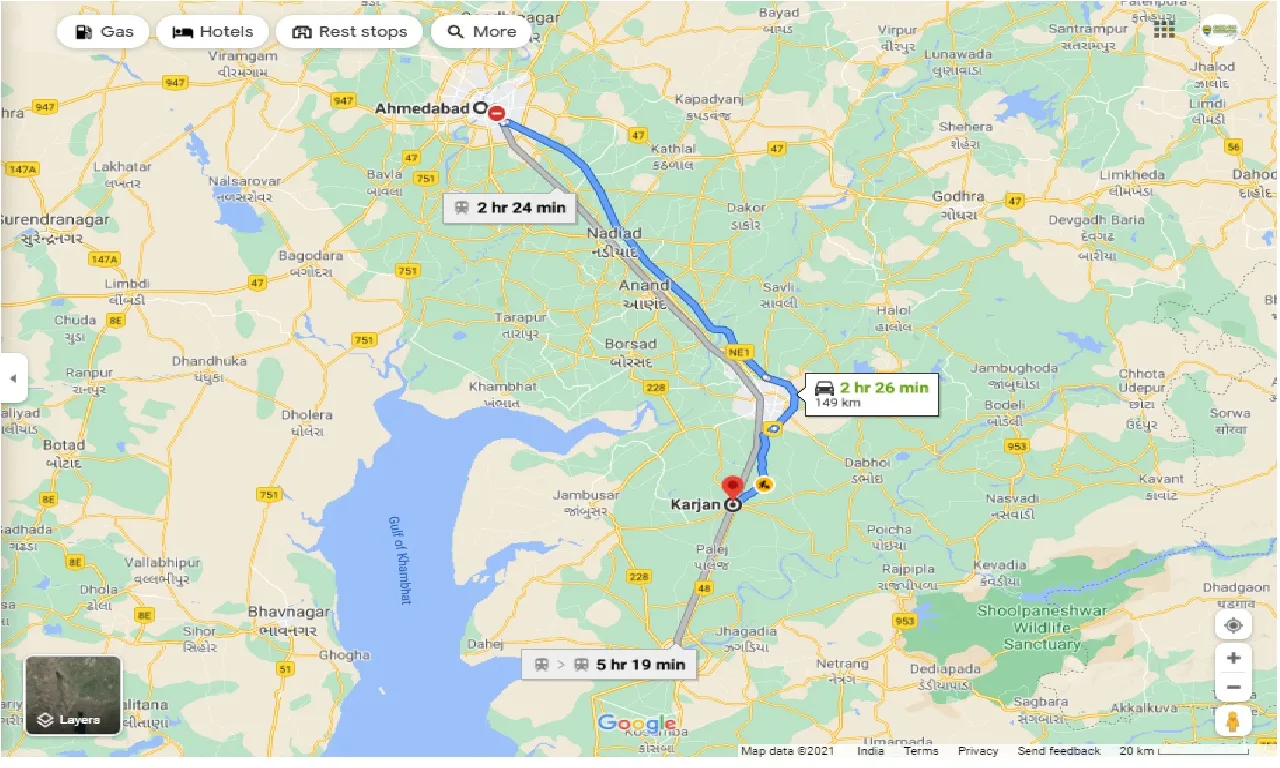 ahmedabad-to-karjan-round-trip