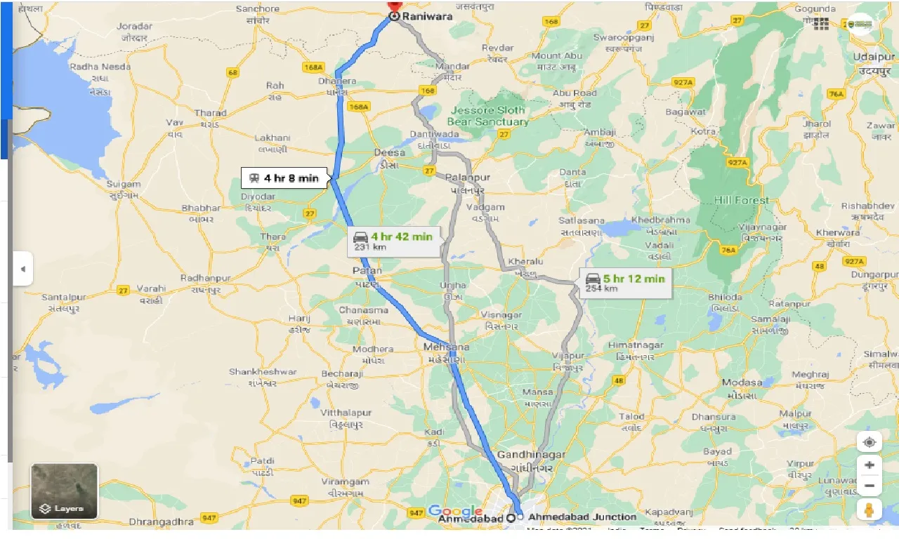 ahmedabad-to-raniwara-one-way