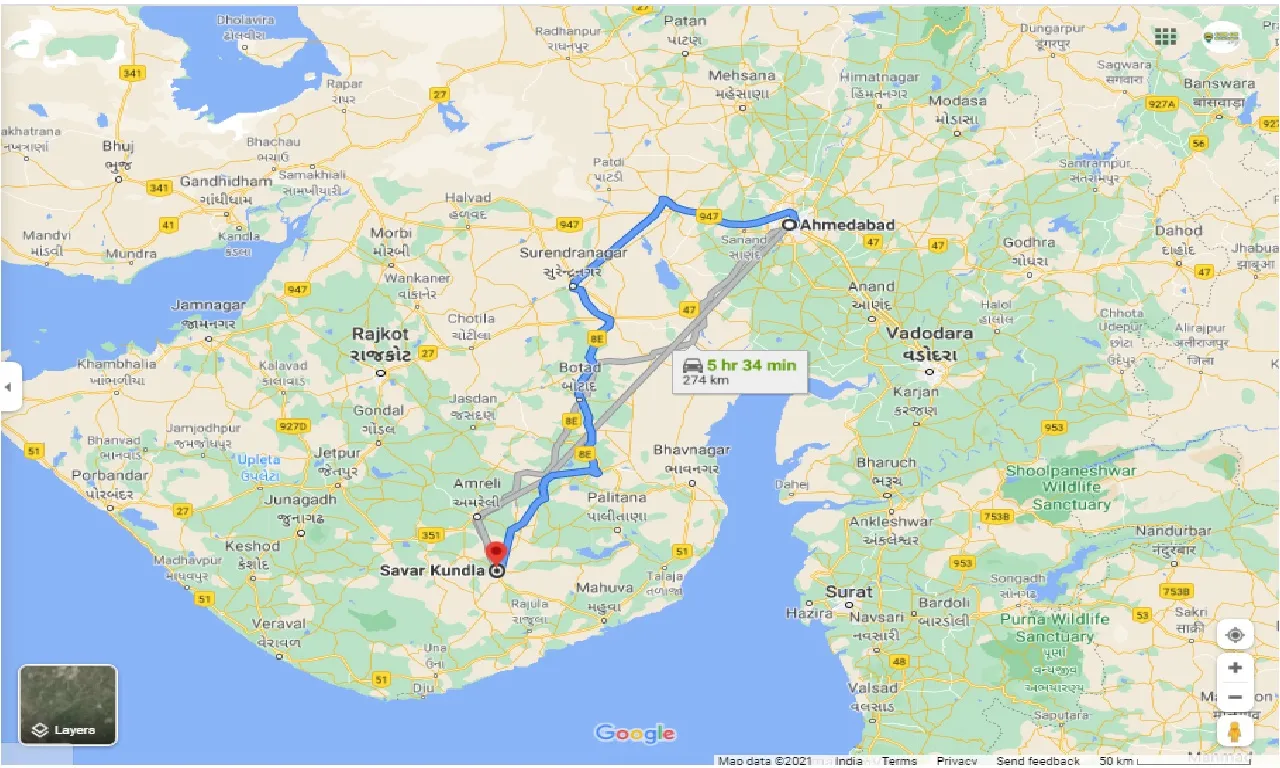 ahmedabad-to-savarkundla-one-way