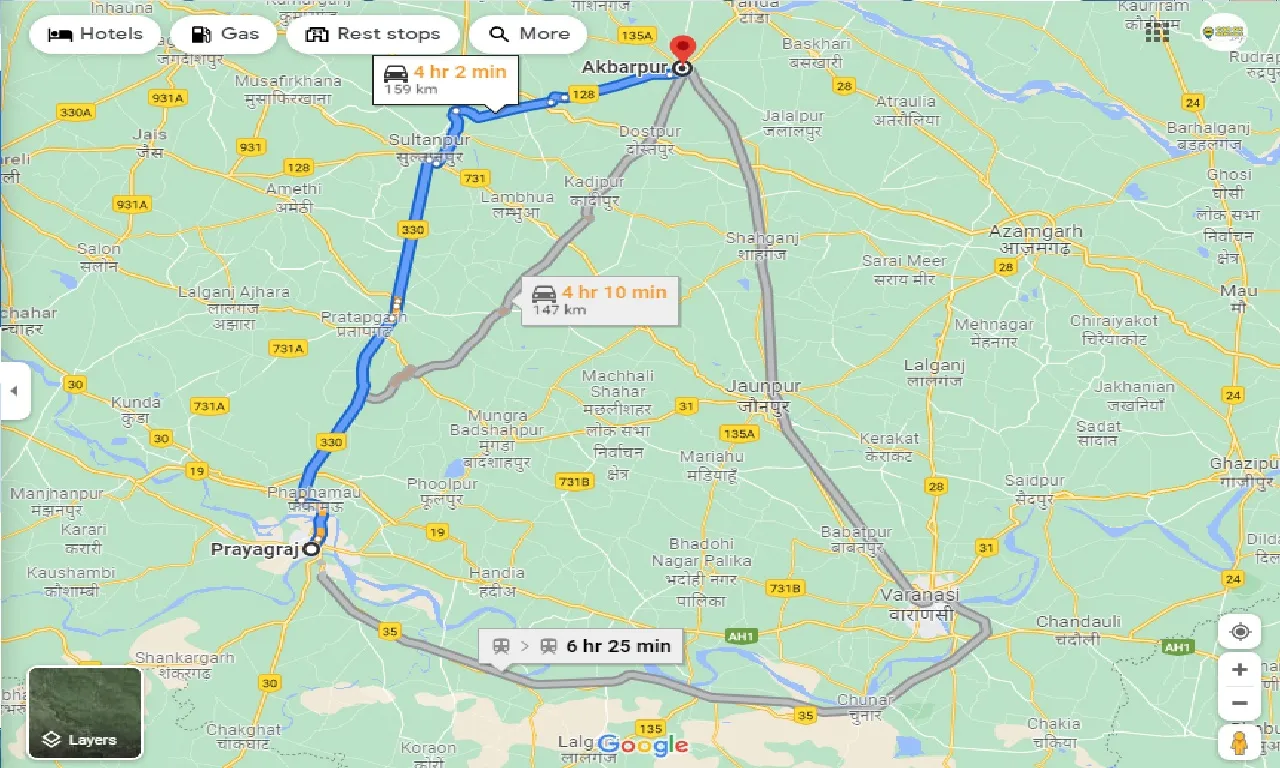 allahabad-to-akbarpur-one-way