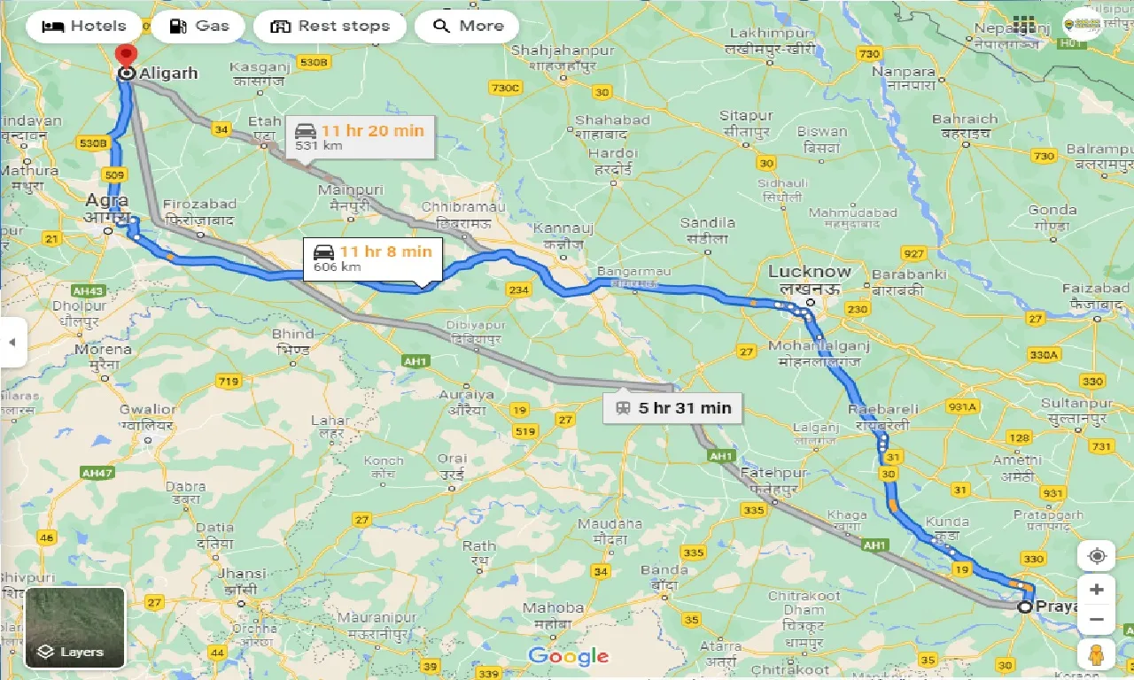 allahabad-to-aligarh-taxi